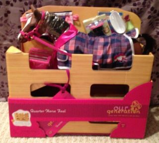 New Our Generation Quarter Horse Foal with Accessories for Doll 18