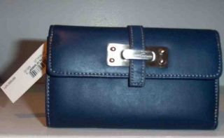 Kenneth Cole Leather Wallet Blue $95