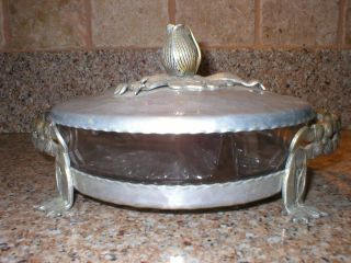Hand Wrought Rodney Kent Silver Co 457 Covered Dish