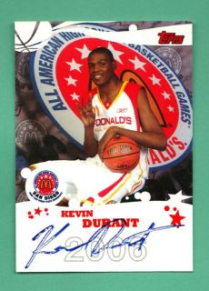 2006 Topps Kevin Durant McDonalds All American Auto High School Rookie