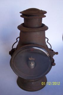 Antique Early Dietz Kerosene Tubular Driving Lamp