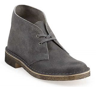 New in Box Clarks Womens Core Original Desert Boots Grey Distressed