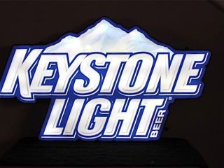 Keystone Light Logo Promotional LED Beer Bar Sign New USA Made Neon