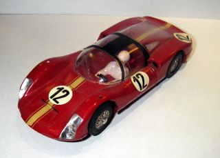Old Slot Car Marklin Sprint Porsche Red Mirrors Missing Used Model