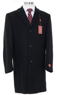350 IZOD 42R Mens Black Wool 3 4 Length Top Coat Overcoat