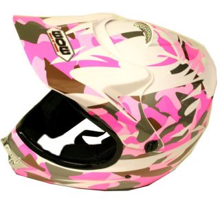 New Youth Kids Motocross Motorcross MX ATV Dirt Bike Helmet Pink Camo
