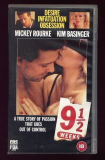 Weeks Kim Basinger Mickey Rourke PAL VHS
