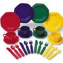 Kids Gift Learning Resources Pretend Play Dish Set Childrens Fun Play