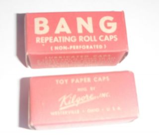Old Kilgore Bang Caps for Cap Gun 2 Boxes Mint