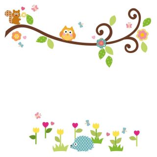 Big Wall Stickers Tree Leaves Owl Room Decor Decals Baby Kids