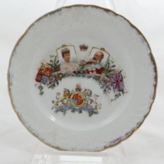 Vintage Queen Alexandra King Edward VII Souvenir China Ceramic Plate