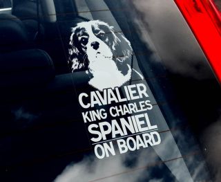 Cavalier King Charles Spaniel Dog Car Sticker Sign