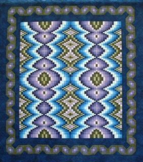 Bold New Hypnotizing Bargello Quilt Pattern 78X87