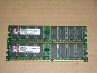 Lot of 2 Kingston 512MB PC3200 Unbuff DDR RAM KTD8300 512 1GB Total 2