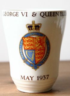 King George VI Queen Elizabeth May 1937 Coronation Beaker Mug London