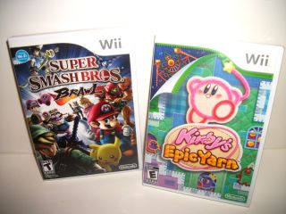 Super Smash Bros Brawl Kirbys Epic Yarn Brand New Wii Lot