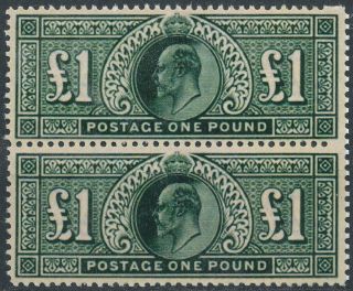 Stamps GREAT BRITAIN 1902 11 King Edward VII 1 pound pair MNH Replica