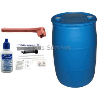 55 Gallon Water Storage Drum with Accessories Kit