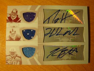 Percy Harvin / Britt 2009 Topps Triple Jersey Auto RC White Whale 1/1