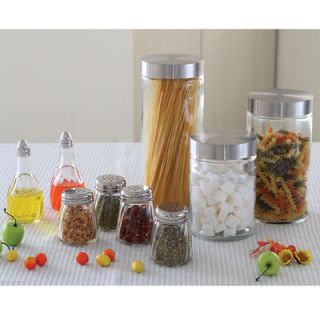 Kitchen Canister Containers Storage Oil Vinegar Salt Pepper Spices 9Pc