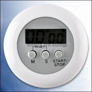White Mini Digital LCD Kitchen Cooking Countdown Timer