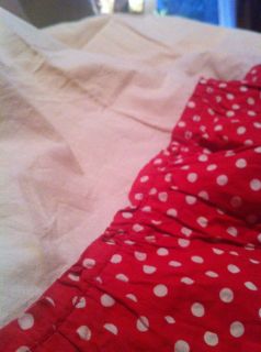 Darling Retro Red Polka Dot Ruffled Kitchen Curtains from The 1950s