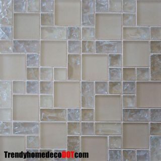 Crackle Glass Mosaic Tile Kitchen Backsplash Bath Wall Sink Spa