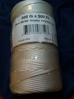 Bulk Kite Line 500lb x 500 Braided Polyester on Tube