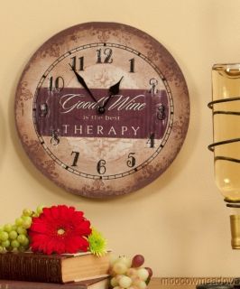 Therapy Clock Vintage Wall Decor Kitchen Dining Room Accent Art
