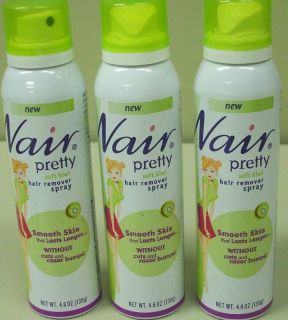 Nair Pretty Hair Remover Spray Soft Kiwi 4 6 oz Ea