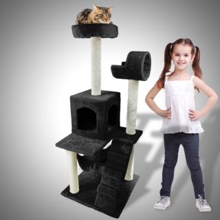 Cat Tower Tree Deluxe Condo Scratcher Furniture Kitten House Hammock