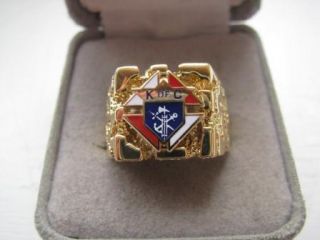 Superb Mens Knights of Columbus Crest Ring
