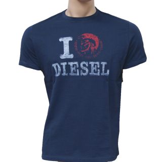 Men`s Diesel Short Sleeve Shirt T Shirt I Love Diesel Sz s M L XL XXL