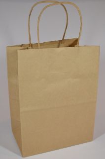 Kraft Brown Paper Shopping Bags Retail Grocery Merchandise Bag w
