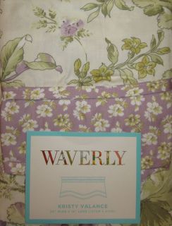 Waverly Fawn Hill Thistle Kristy Floral Valance Curtain 50 x 16