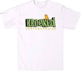 Krooked Skateboards Bold Tee White Skateboard T Shirt