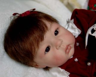 NEW Baby Newborn Infant Reborn Adrie Stoete Suu Kyi w Belly Human Hair
