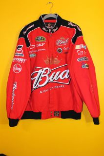  Kevin Harvick Black BUDWEISER BUD NASCAR Racing cotton jacket mens L
