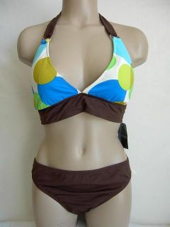 La Blanca 2 Piece Bathing Swim Suit Bikini Brown New