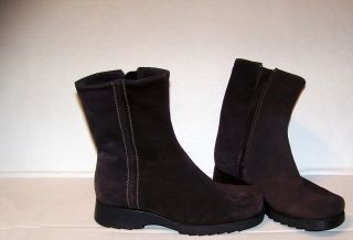 La Canadienne Womens Brown Leather Suede Boots 6 5M