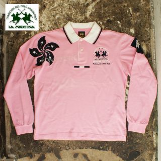 New La Martina Pink Hong Kong Long Sleeve Polo T Shirt Genuine RRP