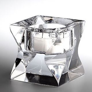 NAMBE FULL LEAD KURV VOTIVE CRYSTAL CLEAR GLASS HANDCRAFTED CANDLE
