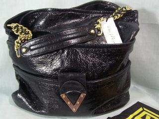 Pour La Victoire Black Leather Handbag Purse