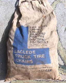Laclede Truck Tire Chains Stock No 2221CAM Used Once
