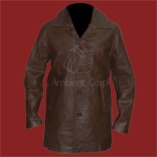 Mens Supernatural Dean Winchester Vintage Distressed Jacket Coat Brown