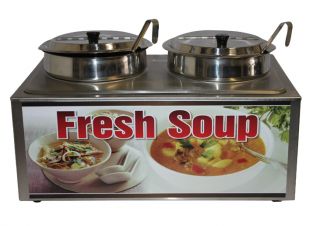 Twin Soup Merchandiser Warmer Inserts Ladles Lids