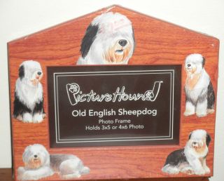 New Old English Sheepdog Photo Frame Free US Shipping