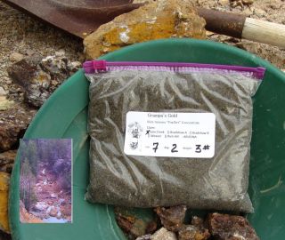 Lynx Creek, AZ Bradshaws Gold Panning Paydirt 1/2 Pound Sample Bag