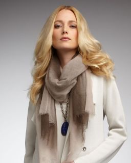 New Eileen Fisher $118 Featherweight Ombre Wool Wrap Scarf