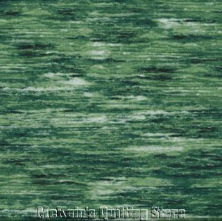 Catch River Water Landscape Quilt Fabric SSI Green 1 2 Yd